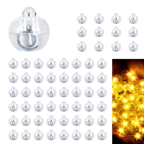 LED Ballons Lichter, Mini LED Licht Warmweiß 60 Stück, Ballonlicht für Luftballons, Papierlaterne, Geburtstagsfeier, Hochzeit, Weihnachten Dekoration, Geburtstag, Party Deko, Lichterketten Innen