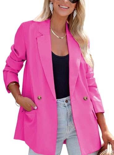 ARTFREE Womens Casual Blazer Button Lapel Long Sleeve Work Business Fashion Blazers Jackets Outfits with Pockets
