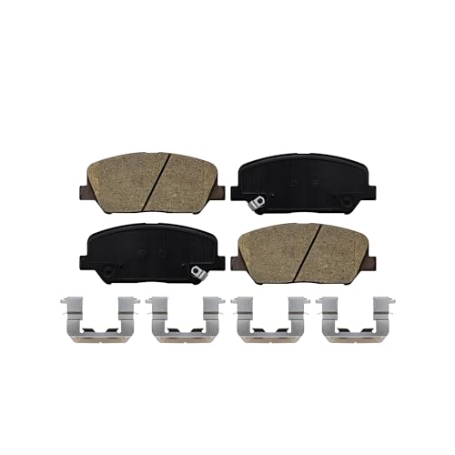 Image of Detroit Axle - Front Brake Pads for 2014 2015 2016 Kia Forte Koup Forte5, 2014 2016 Forte, Ceramic Brake Pads w /Hardware Replacement