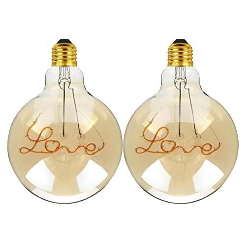LEDSone 2 Pack of Vintage G125 4W E27 Edison LED Screw Bulb