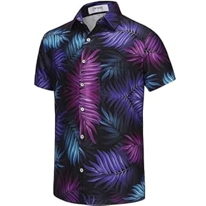 KYKU Hawaiian Shirt for Men – Funny Vacation Tropical Beach Shirts Short Sleeve Button Down Summer Clothes with Pockets