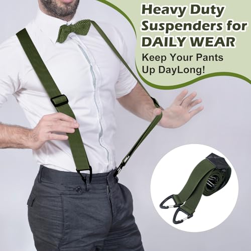 Image of Sintege X Back Hidden Suspender 1.5 Inches Under Clothing Heavy Duty Work Suspenders for Men Women