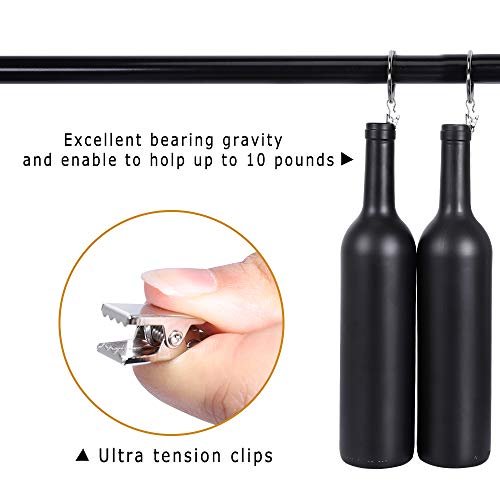 40 Pack Curtain Rings With Clips Hooks, Silver Drapery Clips With Rings Stainless Steel Metal 1.5 Inch Curtain Hangers Clips, Fits Diameter 1.2 Inch Rod, Silver #TOP3