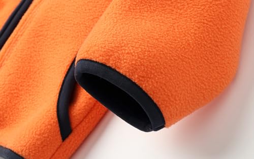 Image of LittleSpring Boys Girls Polar Fleece Jackets Fur Lined Zip Up Warm Winter Coat