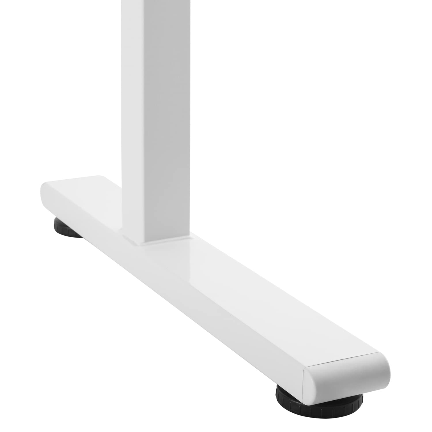ER-401 Sitz-Steh-Schreibtisch Manuell Höhenverstellbarer Bürotisch Ergonomischer Tisch max. 117cm Belastbar bis 40kg (Weiße Farbe)