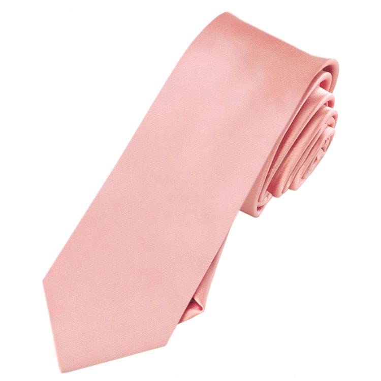 Osking Ties Men's Solid Satin Casual Formal Plain Narror Neck Tie 2.5 Inch Wide Length-58 Inch (Free Size)