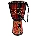 Stoneage Arts Djembe Drum Carved Bongo African Also An Awesome Gifting Idea Unique Décor Option. Carver Abstract Elephant Giraffe Turtle. (20 Inch, Elephant Red)