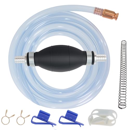 Siphon Hose for Gasoline Kit, Hand Siphon with 8.3 Ft 5/8