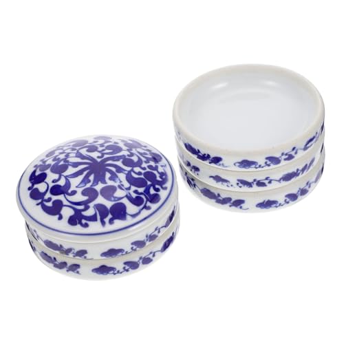 Housoutil Charming Porcelain Ink Palette Big Painting Plate for Watercolor Pigment Mixing Oil Painting Colors Compact Design