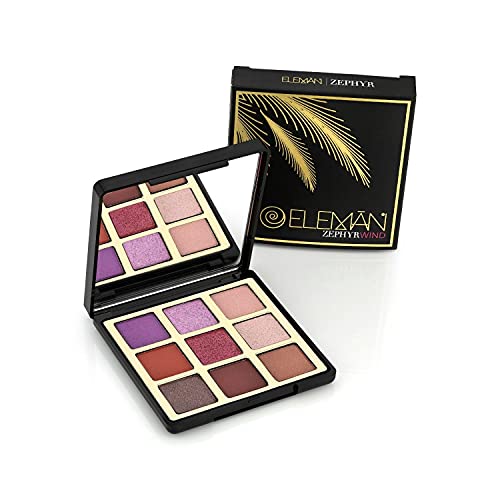 Eleman Zephyr Purple Eyeshadow Palette - Ultra Rich Pigmented Matte, Metallic, Shimmer And Satin Shades - Vegan And Cruelty-Free Ingredients #TOP2