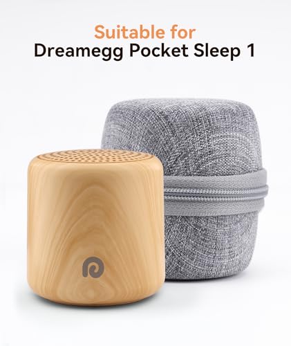 Image of Dreamegg Portable White Noise Machine with Travel Case - Egg-Sized Sound Machine for Baby & Adult Sleep, 16 Soothing Sounds, 1000mAh Battery, Timer, Sound Machine for Baby Adults Home Gift, Wood