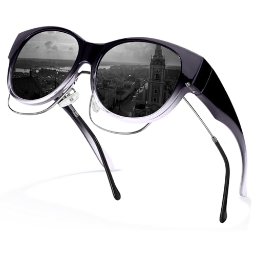 Image of Trysee Polarized Fit Over Sunglasses for Women, Trendy Oversized Wear Over Glasses Shades UV400 Protection TS5779