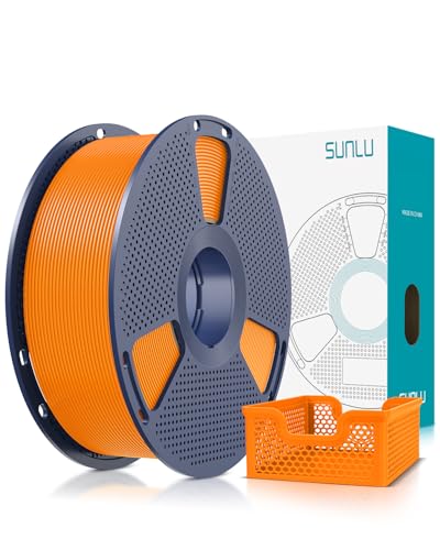 Image of SUNLU Upgrade PLA+2.0 3D Printer Filament, High Speed PLA Plus Filament 1.75mm, 30mm /s - 600mm /s Print Range, Tougher and Stronger, Dimensional Accuracy + /-0.02mm, 1KG Spool(2.2lbs), Orange