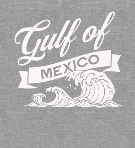 Gulf of Mexico Black and White Wave Youth Heather Gray Jogger Pants-Large