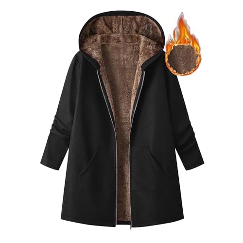 Women's Casual Full Zip Up Sherpa Hoodies 2025 Fashion Fleece Lined Coat Winter Thicken Warm Jacket with Pockets3