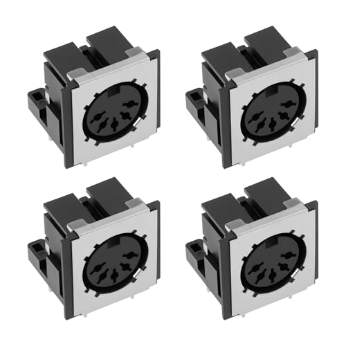 Conectores DIN hembra 5 pines con blindaje x4 miniatura 1