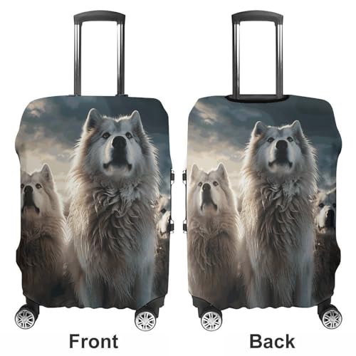 Wolf Tribe Luggage Cover Elastic Suitcase Protector Case Anti-Scratch Washable Baggage Covers Protector For Traveling, Aircraft Consignment M3