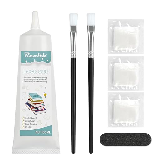 Book Glue/Book Binding Glue | 100ml Strong Binding Kits for Bookbinding and Repair Scrapbook Paper Crafts Collages Crafts DIY | Clear