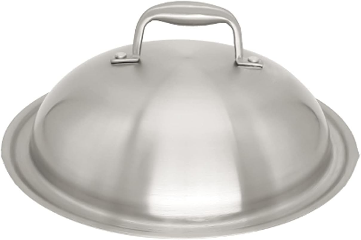 Tapa Universal de Acero Inoxidable Tapa Universal de Arco Alto Tapa de Olla Redonda Gruesa para ollas, sartenes y sartenes Tapa de Repuesto para sartén Tapa de (37cm)