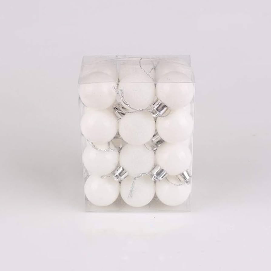 Amazon.co.jp: FRCOLOR クリスマス 飾り ボール 3cm 24個 白い