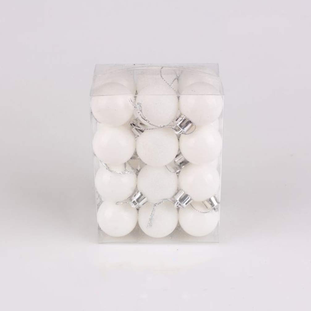 Amazon.co.jp: FRCOLOR クリスマス 飾り ボール 3cm 24個 白い