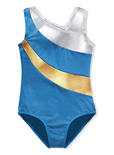 Image of DAXIANG Gymnastics Leotard Rainbow Stripes Ballet Tutu 2-15 Years