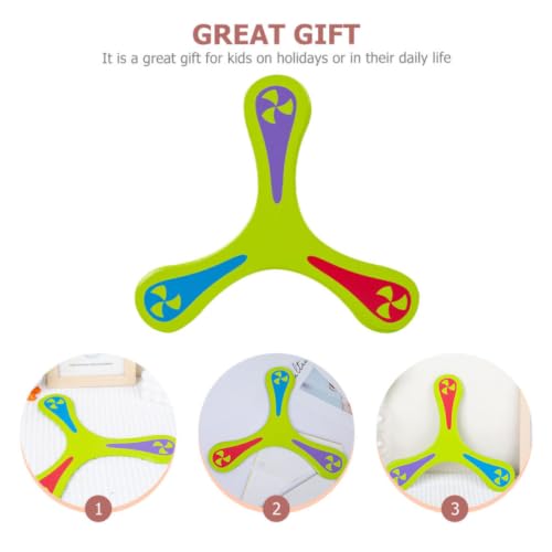 Boomerang de Madera para Niños YARNOW Juguete para Lanzar y Atrapar al Aire Libre miniatura 3