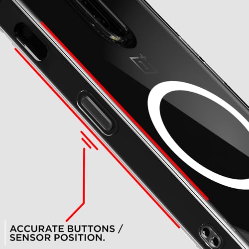 Image of Pikkme Back Cover for OnePlus 6T / Oneplus 7 Mag-Safe Shockproof PC + TPU Protective Case Magnetic Support Bumper Case (Transparent Mag-Safe)
