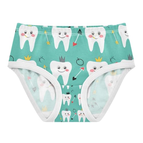 Cartoon Teeth Facial Toddler Girls's Underwear 2T 202c1170