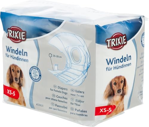 TRIXIE T23631 Windeln für Hündinnen, XS–S: 20–28 cm, 12 St. TRIXIE T23631 Windeln für Hündinnen, XS–S: 20–28 cm, 12 St.