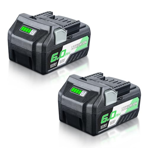 PERSEVER 2-Pack 6.0Ah 18V/36V Lithium-Ion Replacement for Metabo Battery | Compatible with 371751M 372121M BSL36A18 BSL36B18 Cordless Power Tools