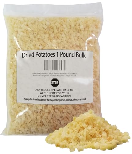 Dried Potatoes 1 Pound Bulk-Heat Sealed in a Poly Bag-Dehydrated Dried Vegetables