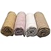 MANSHU 4PCS Women's Soft Cotton Hemp Shawl & Wrap, Long Scarf & Head Scarf