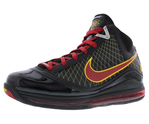 Nike Lebron VII Qs Uomini Scarpe Da Pallacanestro Cu5646-001, nero (Black/Varsity Red-varsity Maize), 42 EU