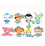 8 Pcs/Set Octonauts Jouets Piscine Peso Kwazii Tweak, Animal Rempli Party Cadeau d'anniversaire Enfant Noël Jouets 19 Cm