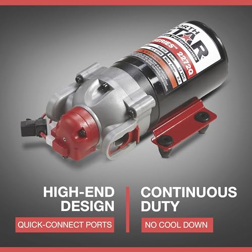 NorthStar NSQ Series 12V On-Demand Sprayer Diaphragm Pump with Quick-Connect Ports - 2.2 GPM