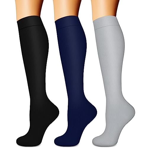 Image of Copper Compression Socks Women & Men Circulation(6 pairs) - Best for Running, Nursing, Hiking, Recovery & Flight Socks