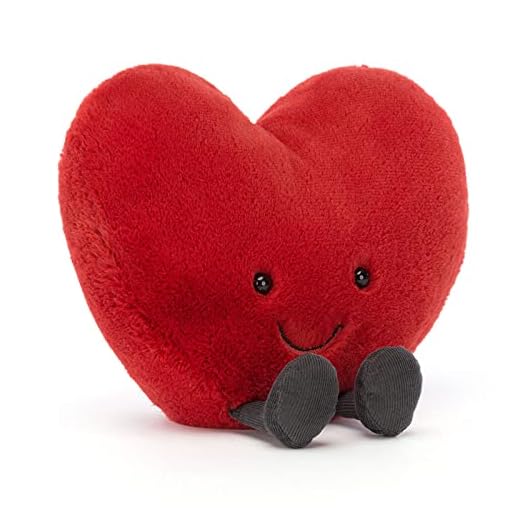 Jellycat Amuseable Red Heart Stuffed Plush | Valentine's Day Gifts for Kids, Boys, Girls, Teens, Men and Women