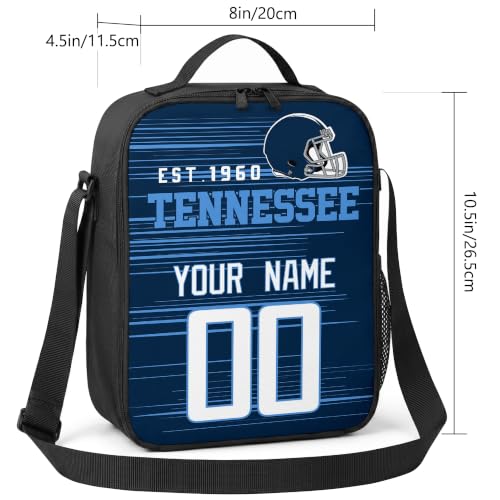 Image of Tennessee Lunch Bag Custom Name and Number Personalized Gifts
