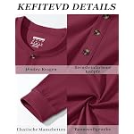 Henley Shirt Herren Langarm Tshirt Baumwolle Basic Langarm Shirts für Herren Pullover mit Knopfleiste – Bild 4