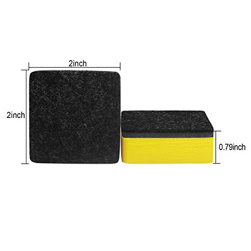 40 Pack Magnetic Whiteboard Dry Eraser Dry Erase Erasers Bulk Chalkboard Eraser Cleaner for Classroom, Office (2 x 2 inch, Yellow) image 4