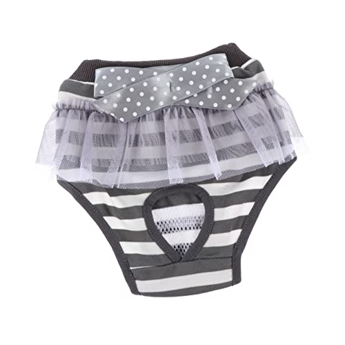 ifundom Decorative Dog Diaper for Female Dogs Washable Cozy Period Pants for Puppies and Incontinence Stylish Design for Comfort Elegance