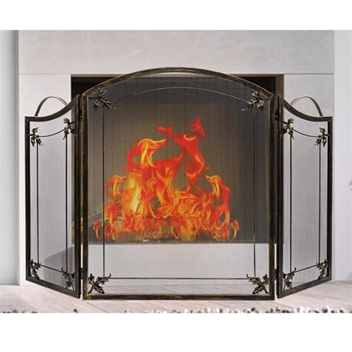 Protector de chimenea de hierro y metal tallado de estilo europeo 6