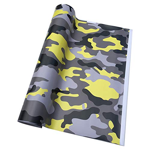 KingbeefLIU Modification Autocollant Voiture Moto Vélo Camouflage Couleur Graffiti Bande Adhésive Auto-adhésif Camouflage Jaune S Cover