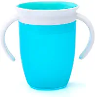 Copo Anti-Vazamento com Bico de Silicone Treinamento Bebê 360° Com Alça BPA Free – 200ML (Azul)