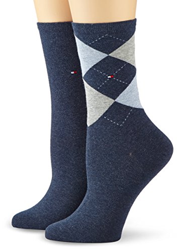 Preisvergleich Produktbild Tommy Hilfiger Damen Socken, 2er Pack, Blau (jeans 356), 39 / 42