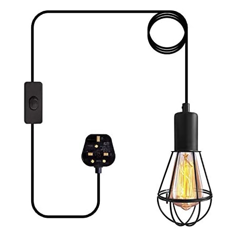 Crzpchas Vintage Plug-In Pendant Light Cover