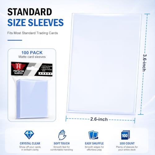 Image of 3000 Counts Card Sleeves TopLoaders for Trading Cards, Soft Clear Baseball Card Sleeves Plastic Card Protector for Football Card Sports Cards Game Card Standard Cards