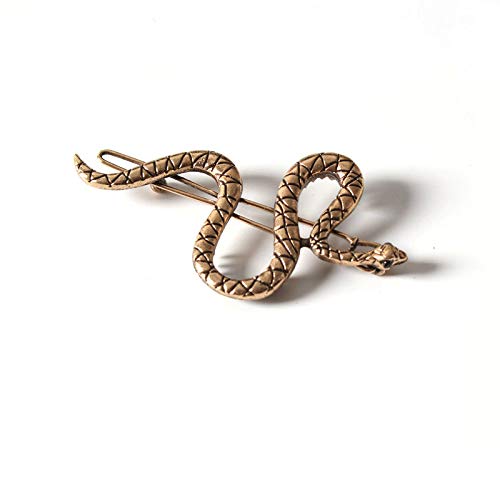 Bzybel Vintage Alloy Luxury Hair Clips Hair Pins Snake Pattern Hair Snap Clips Bobby Pins Ponytail Clips Party Hair Barrettes For Girls Women Ladies Thick Fine Hair Accessories #TOP1