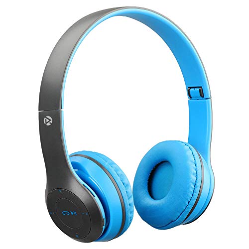 Raptech P47 Wireless Bluetooth Over the Ear Headphone with Mic (Blue)